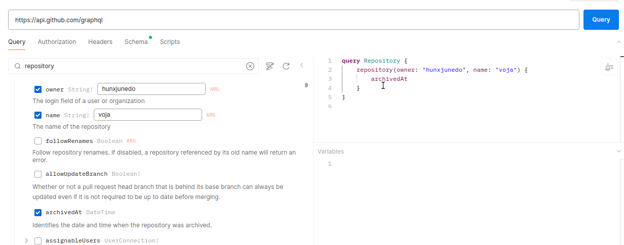 querying with postman